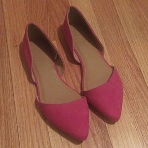 Pink flats